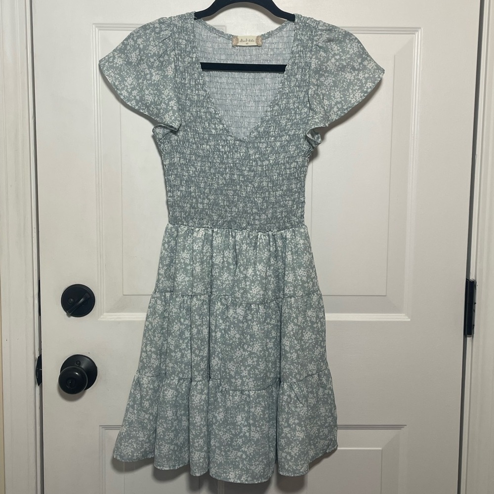 Altar'd State Light Blue Floral Dress